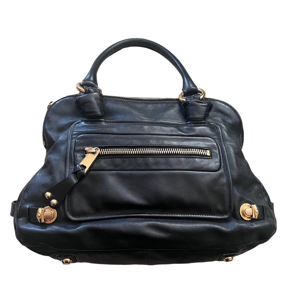 MARC JACOBS Leather Shoulder Bag black